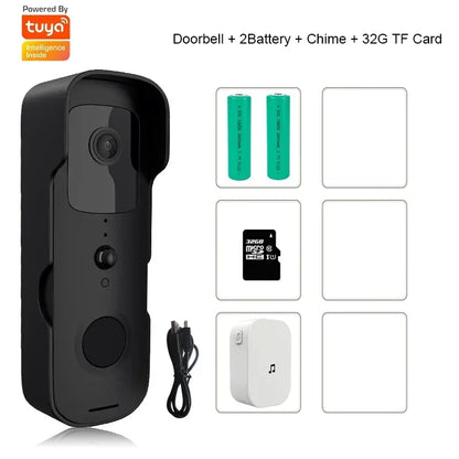 1080p Full HD Battery Powered Outdoor Ip54 Wireless Wifi Smart Video Doorbell