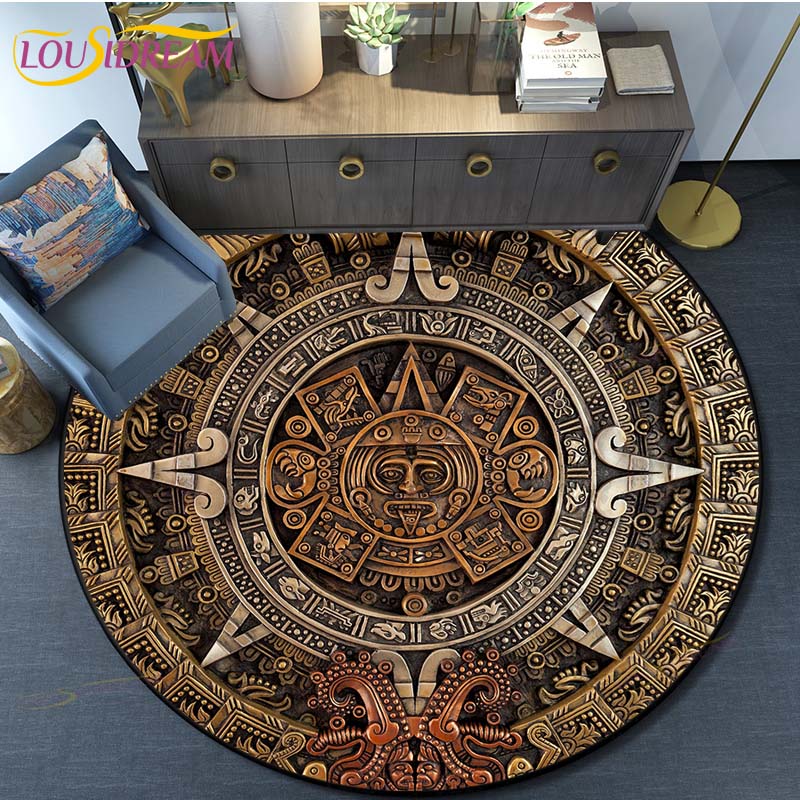 Mayan area rug.