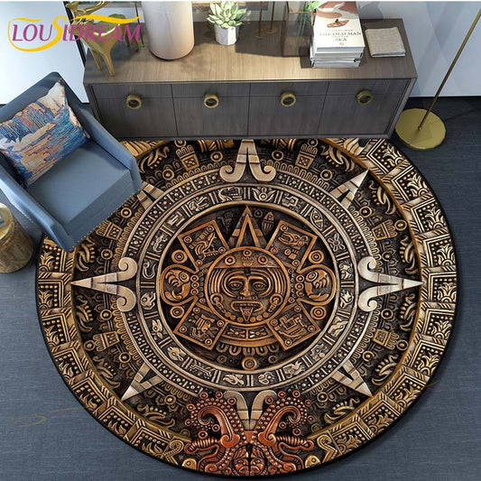 Mayan area rug.