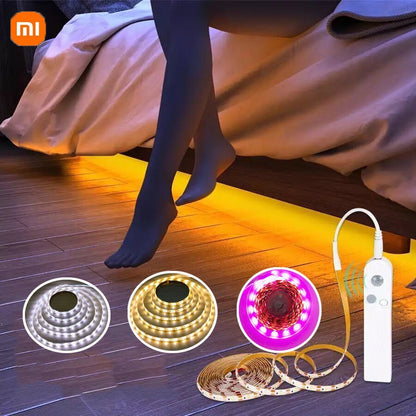 Xiaomi Led Strip Night Light 2835 Sensor Movement Recargable Usb Tape Wall Lamp Bedside Table kitchen Under Furniture Backlight