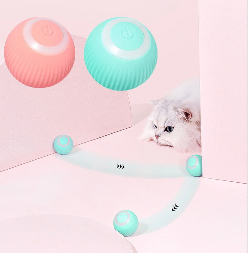 Smart Cat Toys Automatic Rolling Ball Electric Cat Toys Interactive For Cats Training Self-moving Kitten Toys Pet Accessories